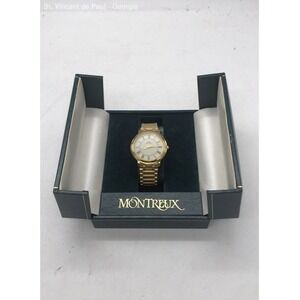 New Vintage Jostens Montreux Medallion Men's Wrist Watch W/ Box Untested Great
